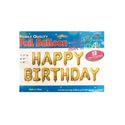 Μπαλόνι Μεταλλιζέ Γενεθλίων Happy Birthday 43cm Σ500