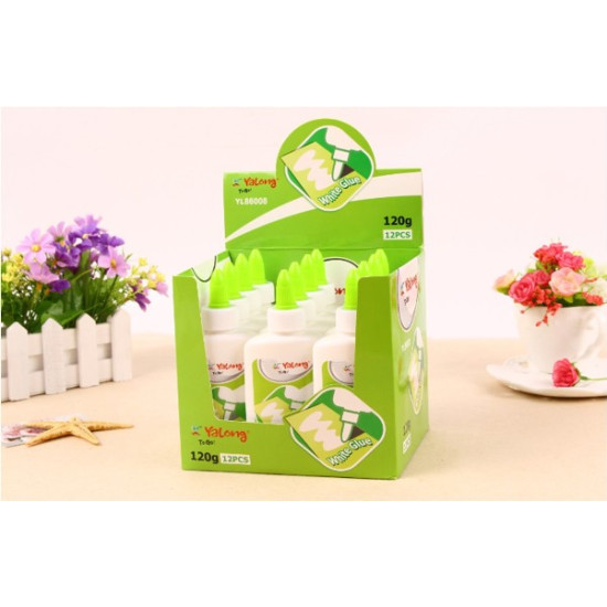 Κόλλα Χειροτέχνίας Λευκή 120gr 14x6cm Display 12