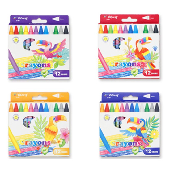 Κηρομπογιές Λεπτές 8mm 12τμχ Σ72