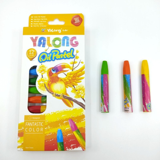 Λαδοπαστέλ Πολυγωνικά Διάφορα Σχέδια 12τμχ Σ24