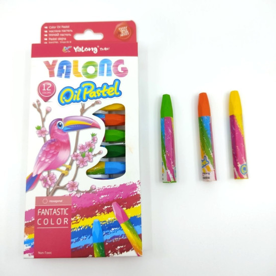 Λαδοπαστέλ Πολυγωνικά Διάφορα Σχέδια 12τμχ Σ24