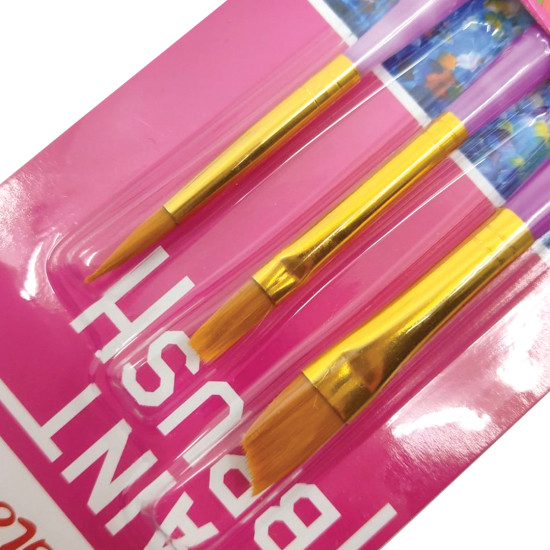 Πινέλα Ζωγραφικής 3τμχ 4 Χρώματα Σ24