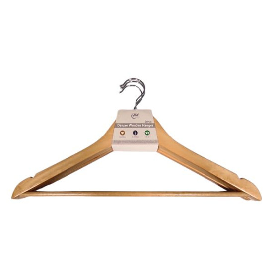 Κρεμάστρες Ντουλάπας Ξύλινες 44x21cm 3τμχ