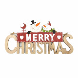 Χριστουγεννιάτικη Κρεμαστή Ταμπέλα Merry Christmas Χιονάνθρωπος 26,5x13,4cm