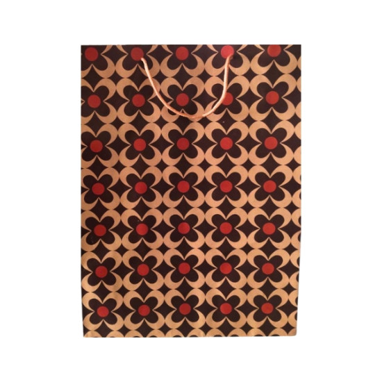 Τσάντα Δώρου Kraft Λουλούδια Διάφορα Σχέδια 32x10x42cm Σ12