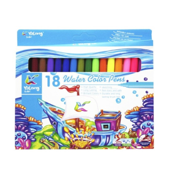 Μαρκαδόροι Λεπτοί Πλενόμενοι Διάφορα Σχέδια 18τμχ Σ24