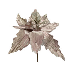 Χριστουγεννιάτικο Διακοσμητικό Αλεξανδρινό Σαμπανί Χρυσό Glitter 45cm