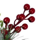 Χριστουγεννιάτικο Διακοσμητικό Κλαδί Berries Βαμβάκι 23cm