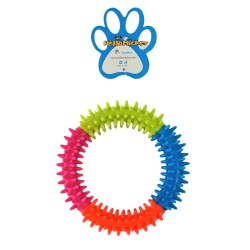 Παιχνίδι Σκύλου Κρίκος με Εξογκώματα 12cm Χρωματιστός