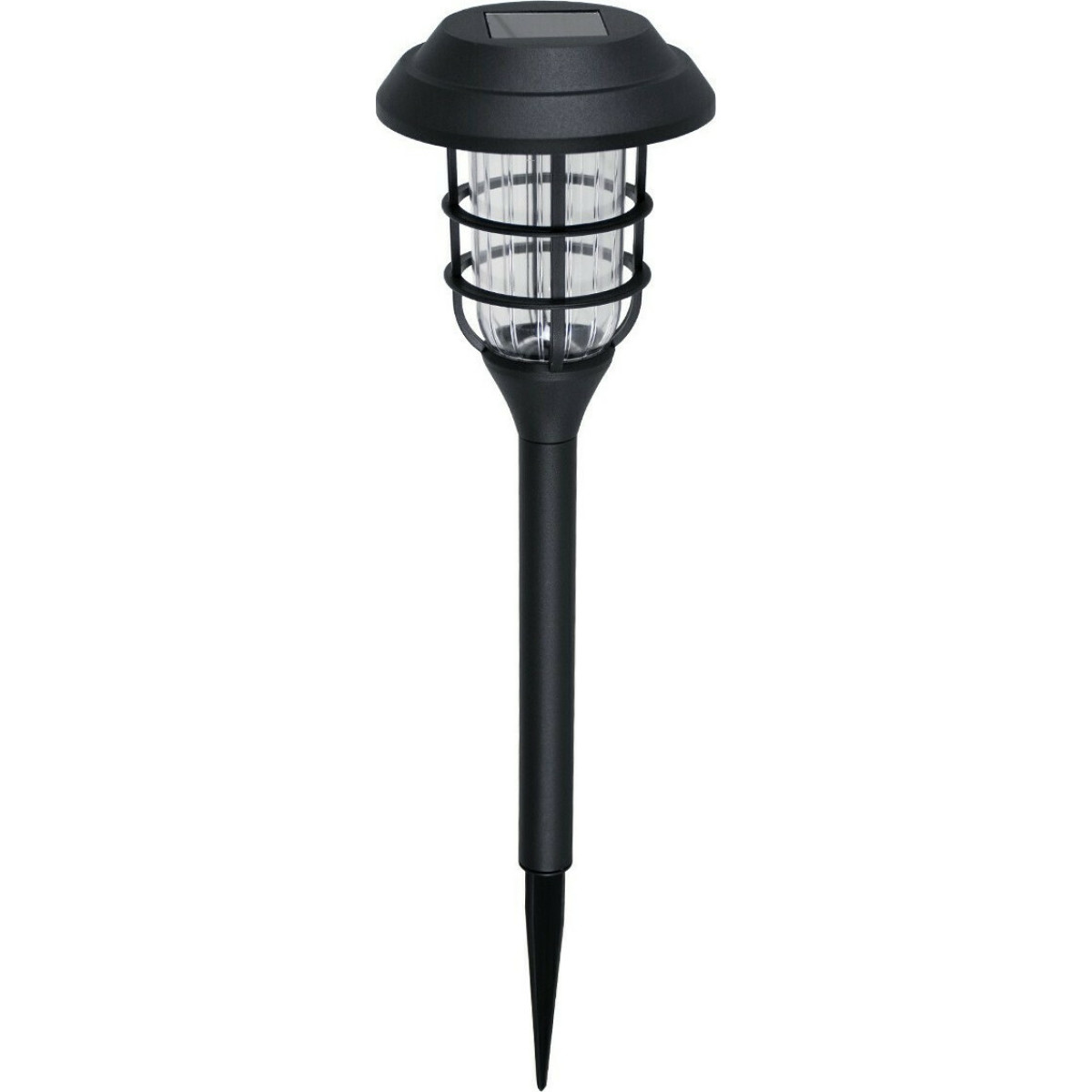 Ηλιακό Φανάρι LED  Πλαστικό Μαύρο 35cm Σ6