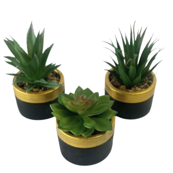 Γλαστράκι Διακοσμητικό Τρίποδο Πρασινάδα 8,5x8,5x20cm Σ48