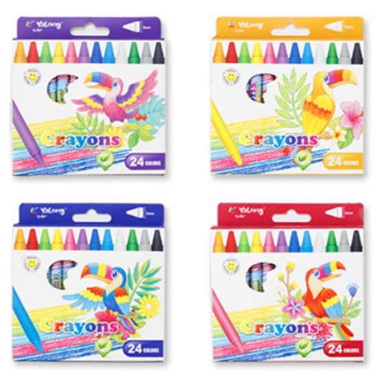 Κηρομπογιές Λεπτές 8mm 24τμχ Σ144