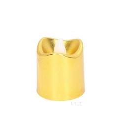 Κερί Led Χρυσό/Ασημί Κυματιστή Κορυφή 3,5x4cm Display 24