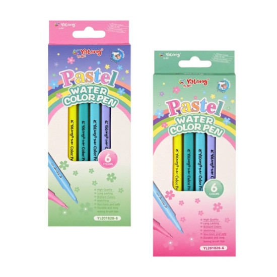 Μαρκαδόροι Pastel Λεπτοί 6τμχ Σ24