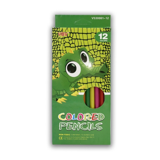 Ξυλομπογιές Λεπτές Μαύρες 12τμχ Διάφορα Σχέδια Σ8