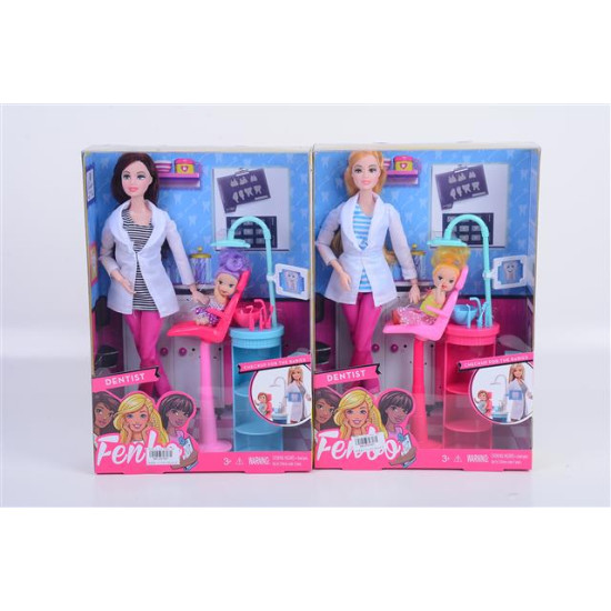 Κούκλα Μανεκέν 29cm Με Οδοντιατρείο, Εργαλεία & Μωρό Σ30