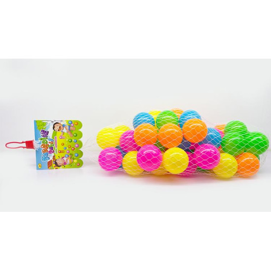 Μπάλες Παιδότοπου 7cm, Διάφορα Χρώματα Fluo 50τμχ