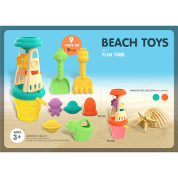 Σετ Άμμου - Θάλασσας Νερόμυλος Με Κουβά & Αξεσουάρ 9τμχ Σε 2 Χρώματα