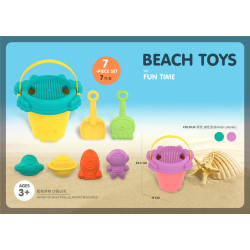 Σετ Άμμου - Θάλασσας Κουβαδάκι & Αξεσουάρ 7τμχ 20x16x24cm