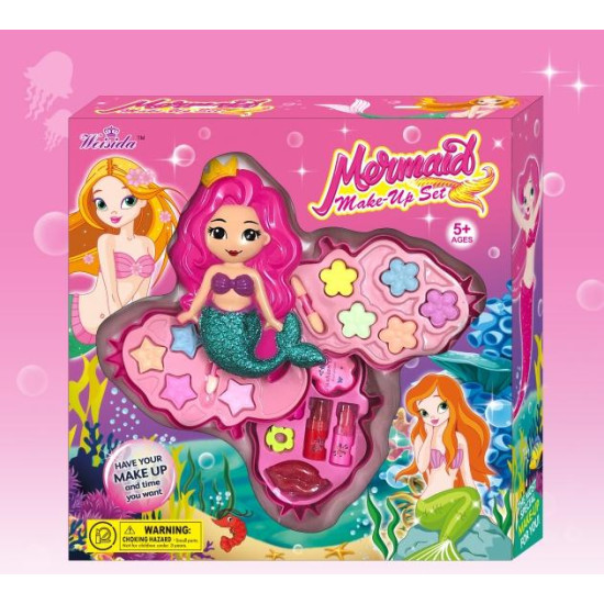 Παιδικό Σετ Μακιγιάζ Κασετίνα Γοργόνα 3 Επιπέδων 28,5x6,5x28,5cm Σ36