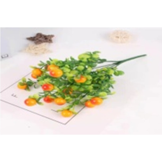 Κλαδί Διακοσμητικό Πορτοκαλί Καρποί 36cm