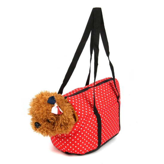 Σακίδιο Πλάτης Μεταφοράς Κατοικιδίου Πουά 3 Χρώματα 40x25x28cm