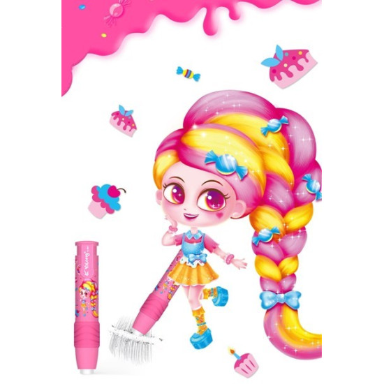 Γόμα Με Κουμπί 4 Χρώματα 17x11x11cm Display 24