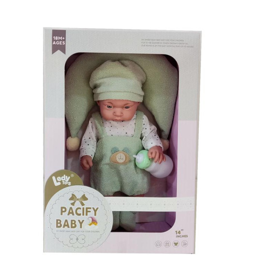 Κούκλα Μωρό 36cm Με Μπιμπερό & Μαξιλαράκι 27x13,5x41cm Σ9
