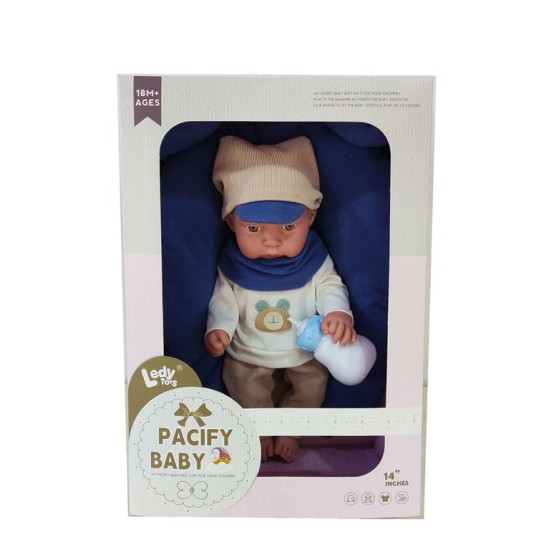 Κούκλα Μωρό 36cm Με Μπιμπερό & Μαξιλαράκι 27x13,5x41cm Σ9