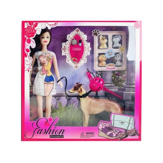 Κούκλα Μανεκέν 29cm Με Σκύλο, Κράνος & Αξεσουάρ Διάφορα Σχέδια Σ30