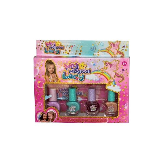 Παιδικό Σετ Βερνίκια Νυχιών & Αυτοκόλλητα 4τμχ Σ72