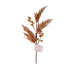 Χριστουγεννιάτικο Διακοσμητικό Κλαδί Χρυσό Με Καρπούς 50cm Σ300