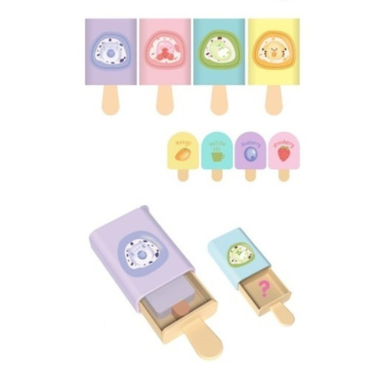 Γόμα Παγωτό Μαγικό Συρτάρι 4 Χρώματα  14x17x7cm Display 24