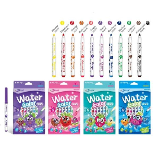 Μαρκαδόροι Λεπτοί Αρωματικοί 10τμχ 4 Σχέδια Σ24