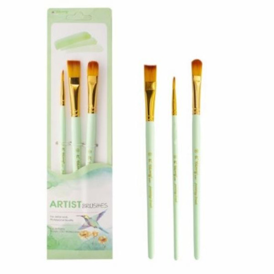 Πινέλα Ζωγραφικής Φύση 3τμχ 3 Σχέδια Σ24