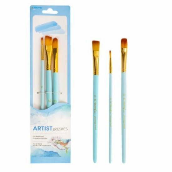 Πινέλα Ζωγραφικής Φύση 3τμχ 3 Σχέδια Σ24