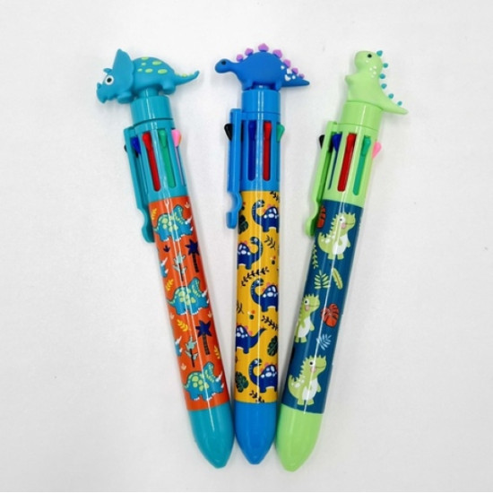 Στυλό 8 Χρωμάτων Δεινοσαυράκια 0,5mm 3 Σχέδια  13x15x16cm Display 30