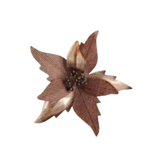 Χριστουγεννιάτικο Αλεξανδρινό Χρυσό-Καφέ Φ24cm 15cm Σ150