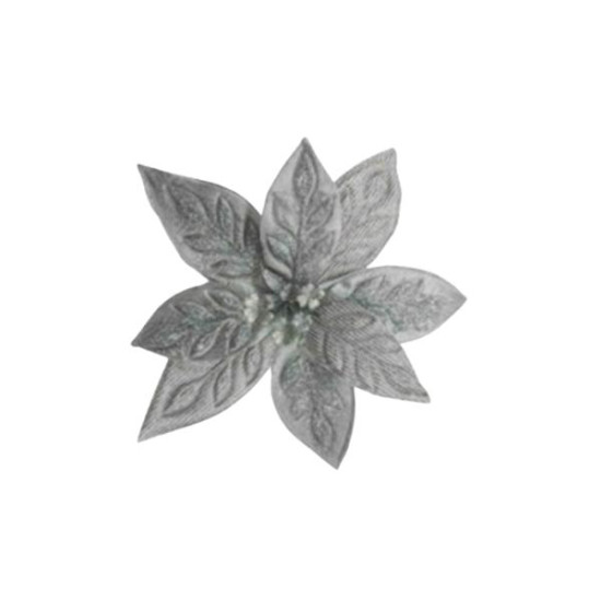 Χριστουγεννιάτικο Αλεξανδρινό Ασημί Φ33cm 15cm Σ120