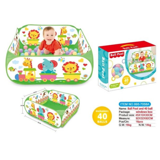 Παιδική Μπαλοπισίνα Με 40 Μπάλες Σ9