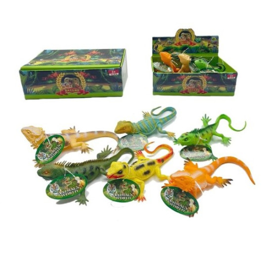 Παιχνίδι Σαύρα 20cm Διάφορα Σχέδια 26x16x8cm Dislpay 6