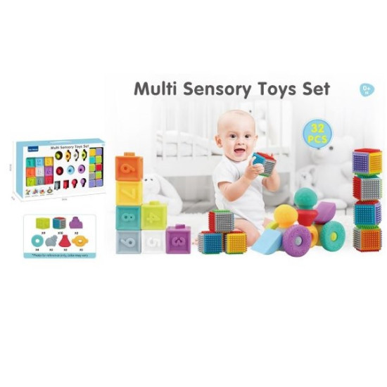 Βρεφικά Τουβλάκια Κατασκευής 32τμχ 58x30x6cm