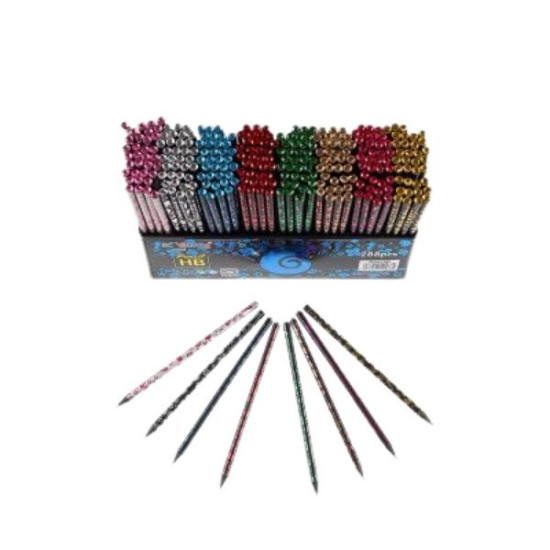 Μολύβια ΗΒ Μαύρα Με Διαμαντάκι Σε Διάφορα Χρωματιστά Σχέδια Display 288