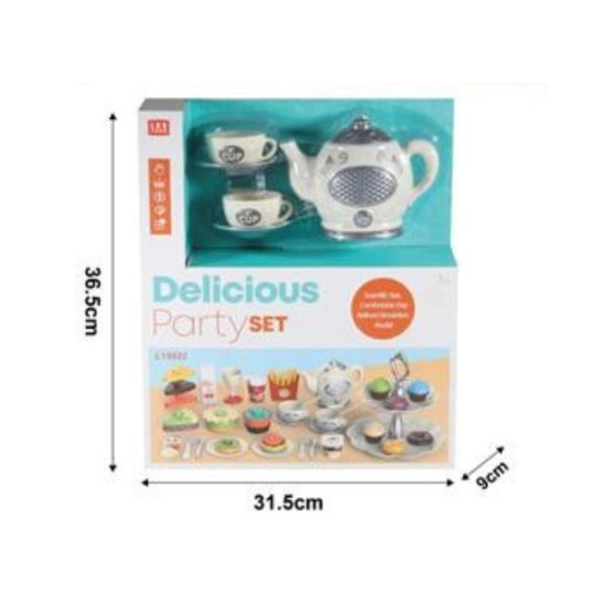 Παιχνίδι Σετ Τσαγιού Με Γλυκά, Δίσκο Σερβιρίσματος & Μουσική Σ15