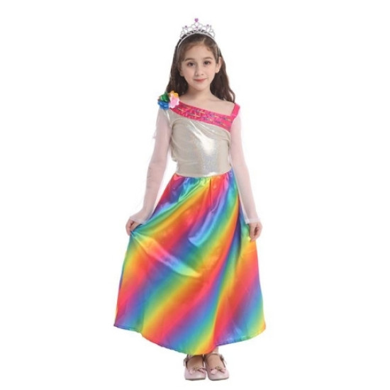 Αποκριάτικη Στολή Παιδική Πριγκίπισσα Ουράνιο Τόξο L (7-9)
