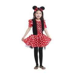 Αποκριάτικη Στολή Παιδική Ποντικούλα Κόκκινη Πουά L (7-9)
