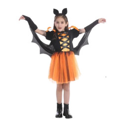 Αποκριάτικη Στολή Παιδική Νυχτεριδούλα Πορτοκαλί XL (10-12)