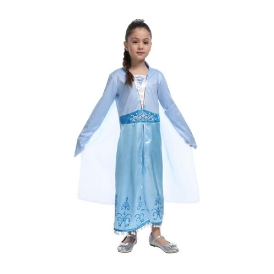 Αποκριάτικη Στολή Παιδική Πριγκίπισσα Του Χειμώνα Γαλάζια L (7-9)