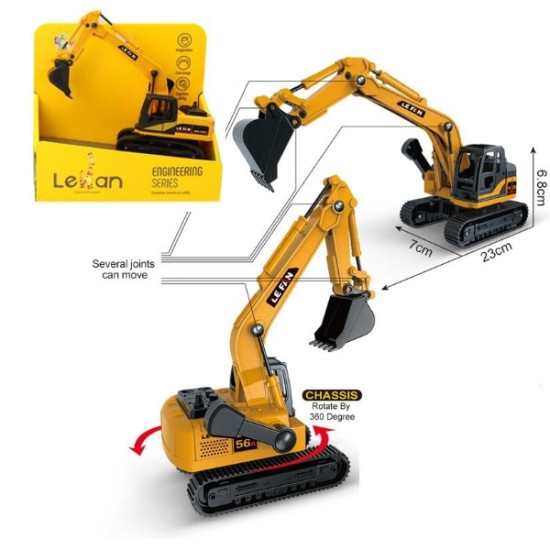 Δομικό Όχημα Εκσκαφέας Με Επεκτεινόμενο Βραχίονα 23cm