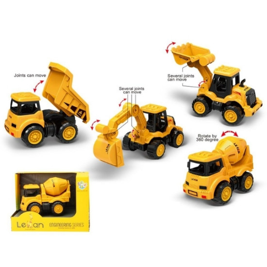 Δομικό Όχημα Friction Κίτρινο 4 Σχέδια